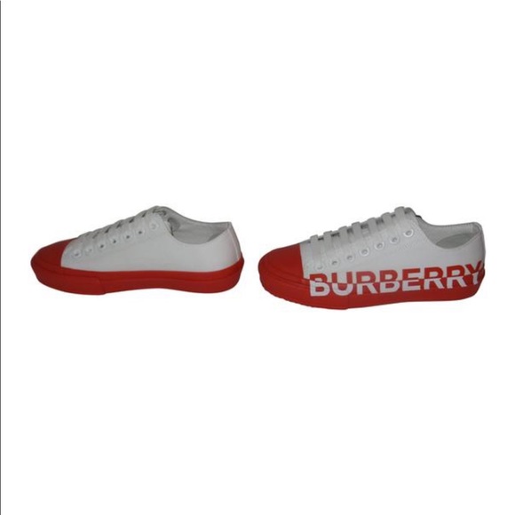 logo print cotton gabardine sneakers